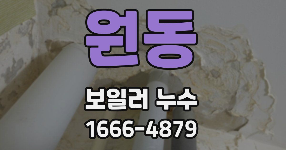 원동 보일러 누수
