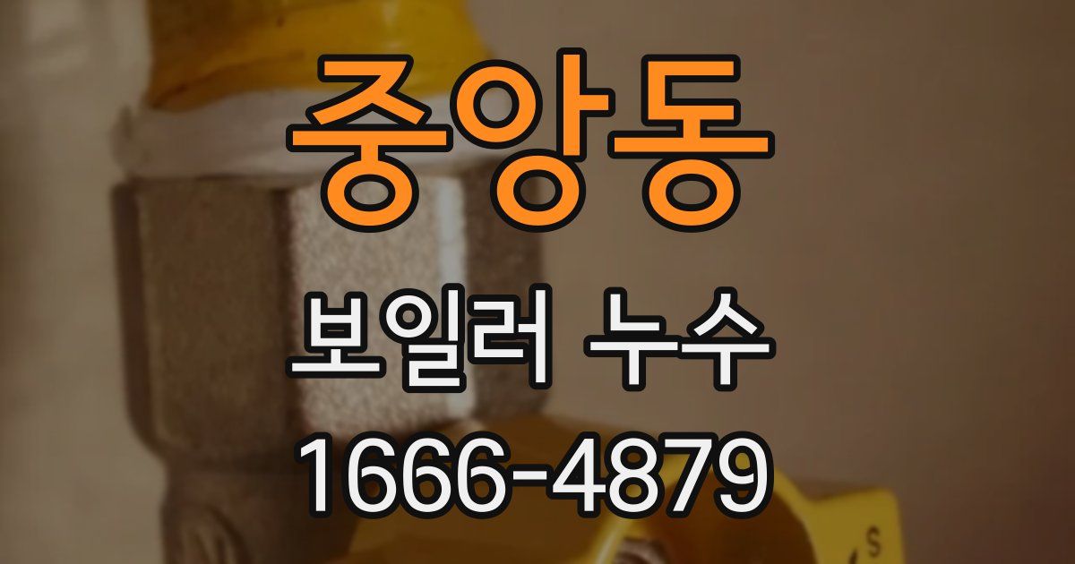 중앙동 보일러 누수