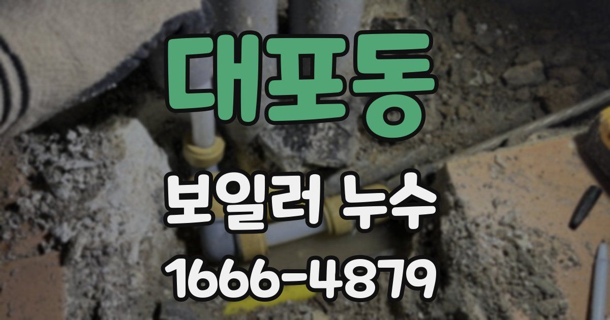 대포동 보일러 누수