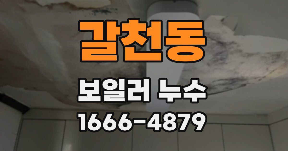 갈천동 보일러 누수