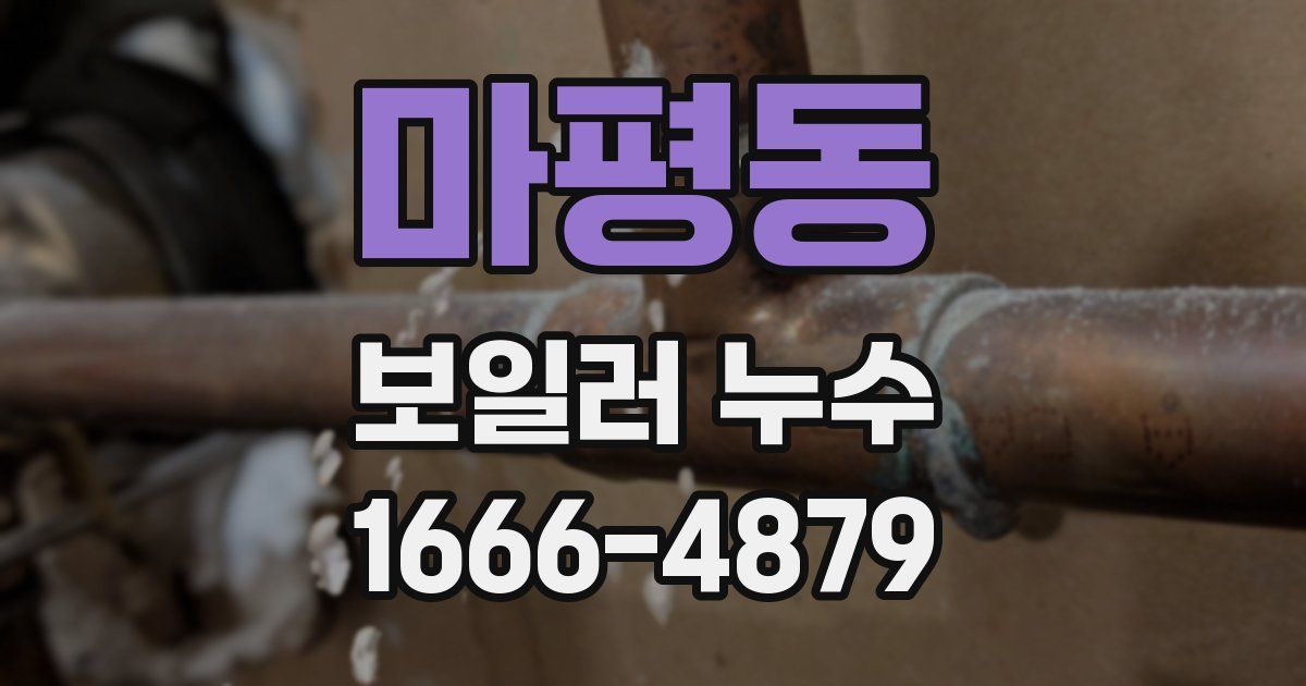 마평동 보일러 누수