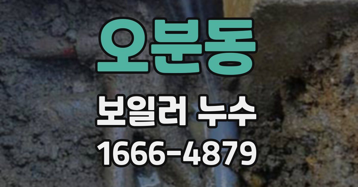 오분동 보일러 누수