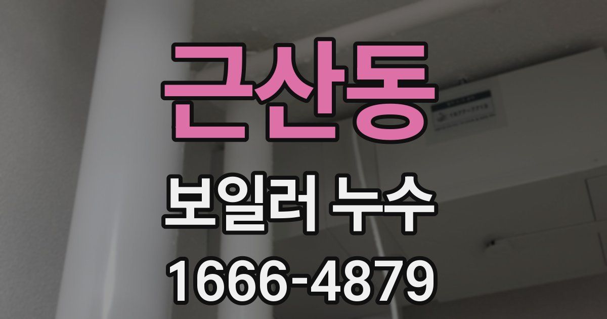 근산동 보일러 누수