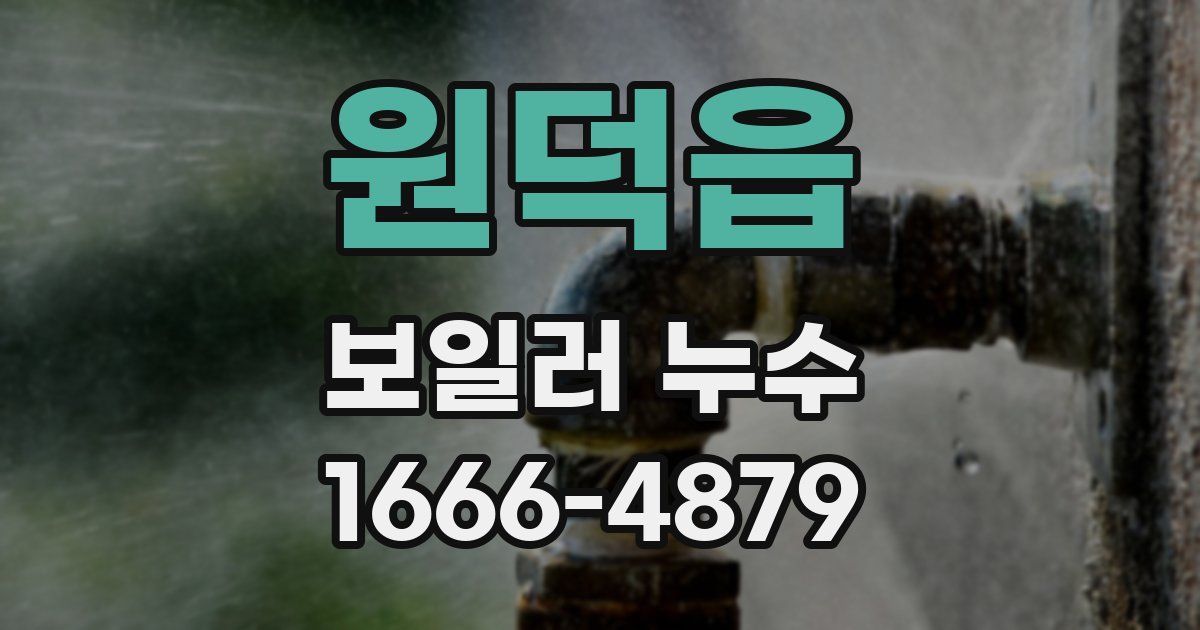 원덕읍 보일러 누수