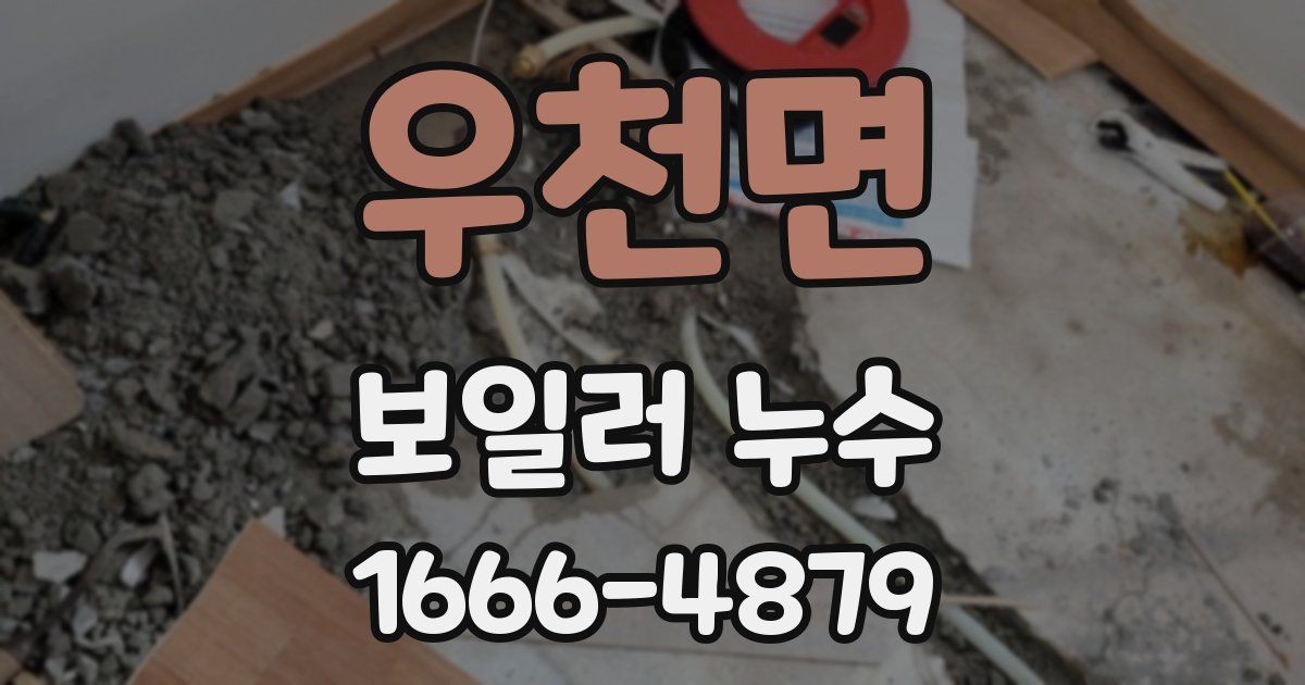 우천면 보일러 누수