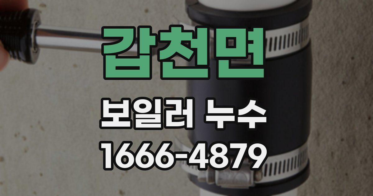 갑천면 보일러 누수