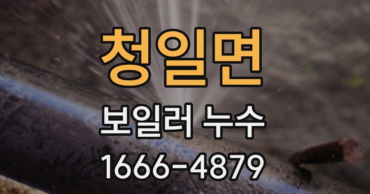 청일면 보일러 누수