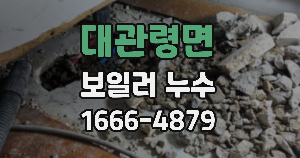 대관령면 보일러 누수