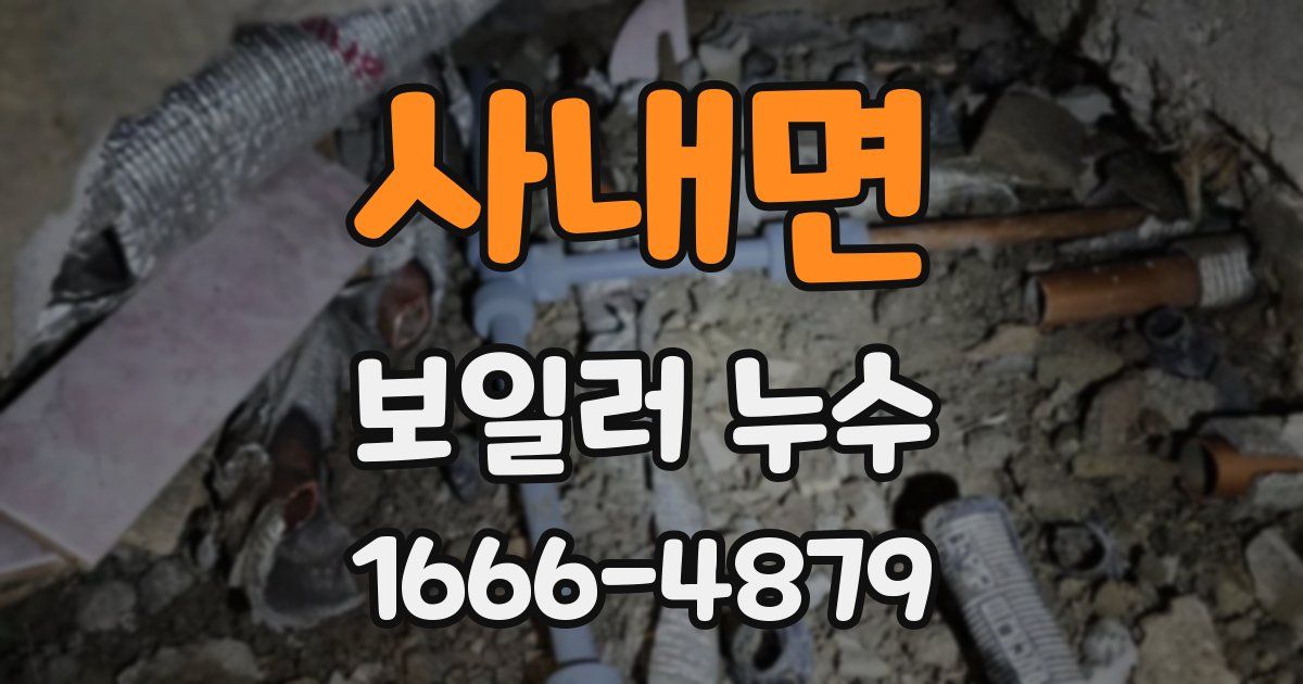 사내면 보일러 누수