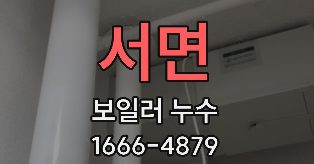 서면 보일러 누수