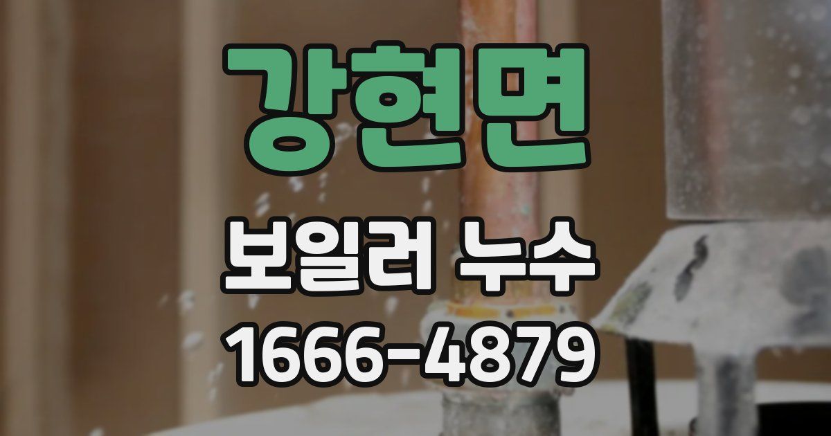 강현면 보일러 누수