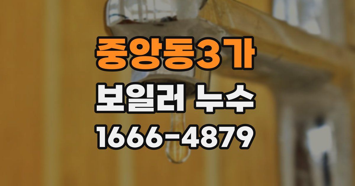 중앙동3가 보일러 누수