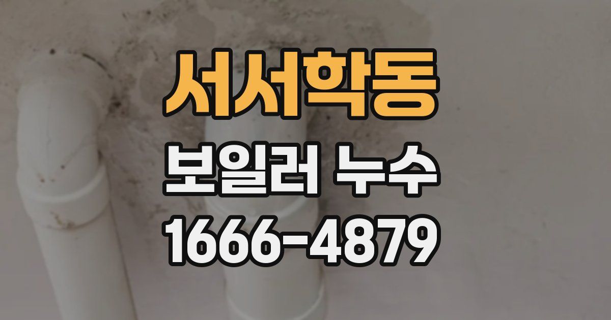 서서학동 보일러 누수