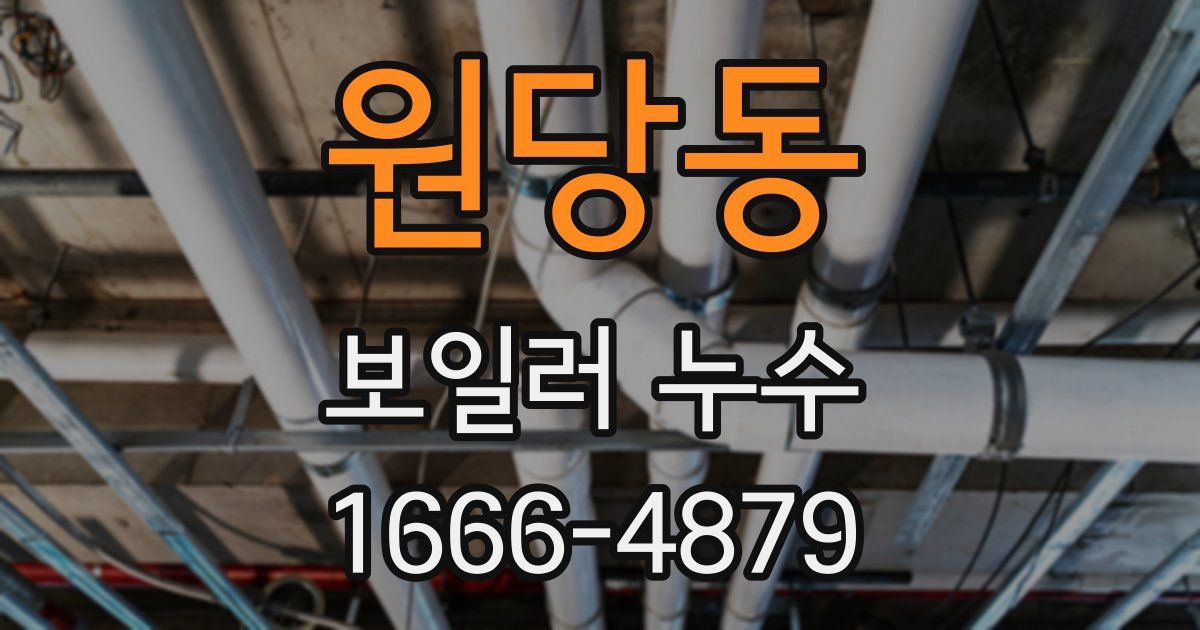 원당동 보일러 누수