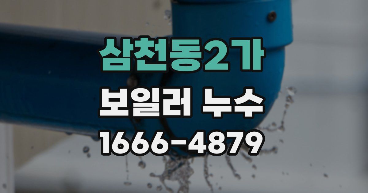 삼천동2가 보일러 누수