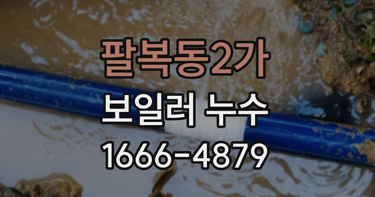 팔복동2가 보일러 누수