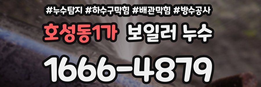 호성동1가 보일러 누수