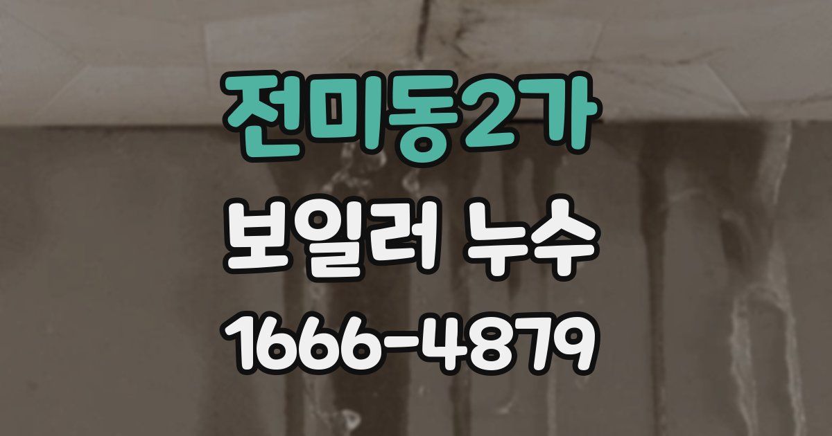 전미동2가 보일러 누수