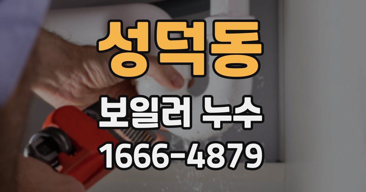 성덕동 보일러 누수
