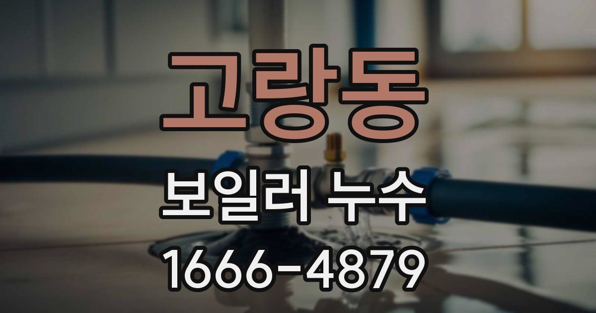고랑동 보일러 누수
