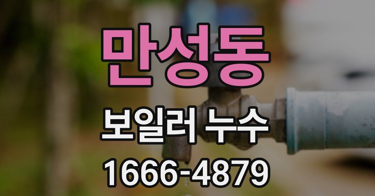 만성동 보일러 누수