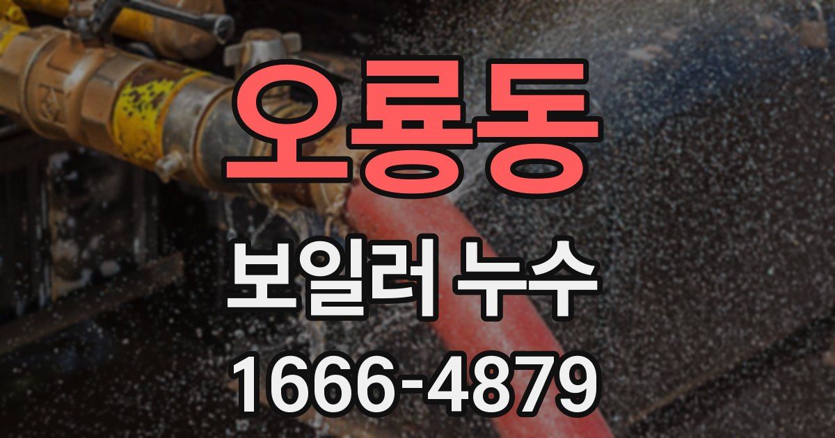 오룡동 보일러 누수