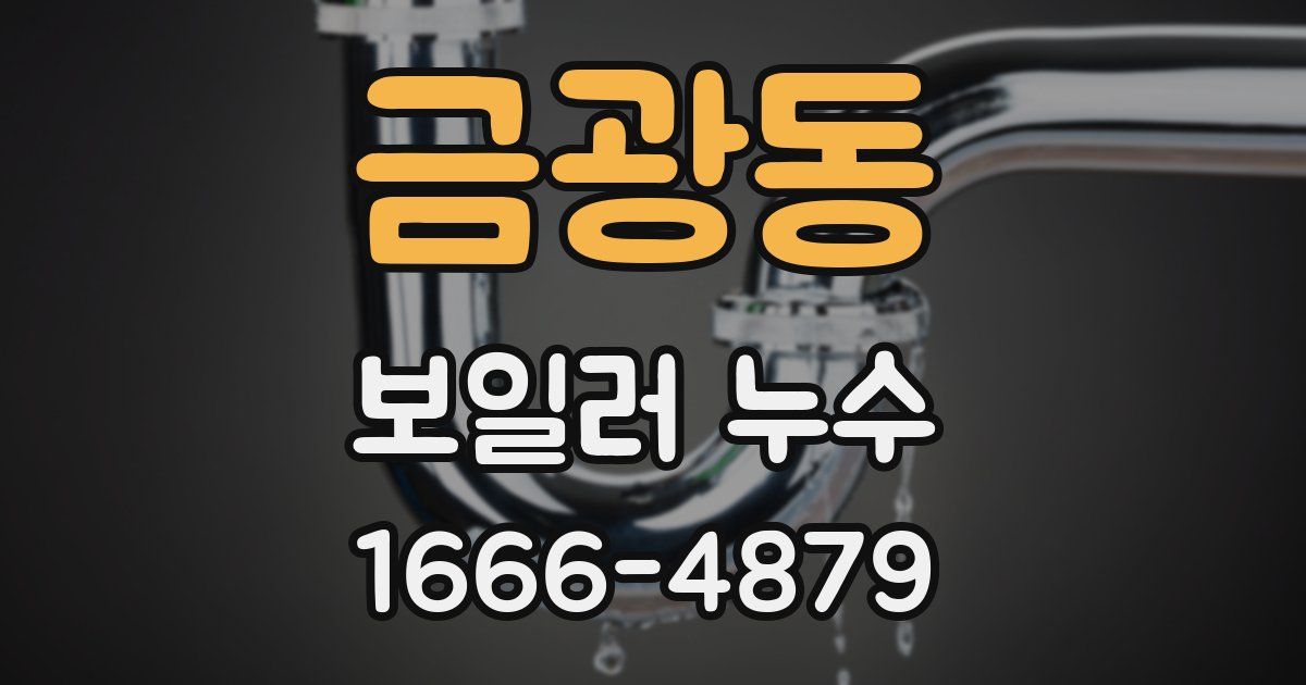 금광동 보일러 누수