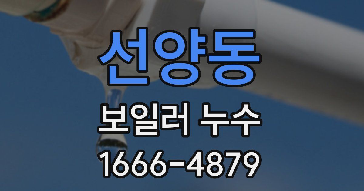 선양동 보일러 누수