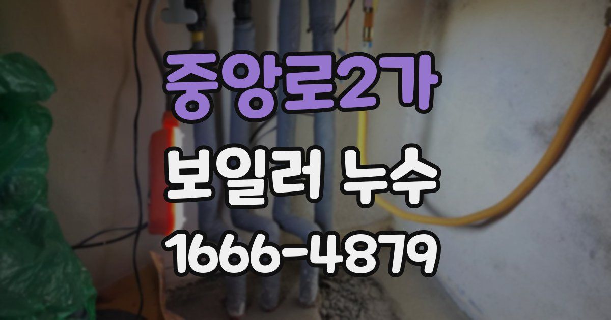 중앙로2가 보일러 누수