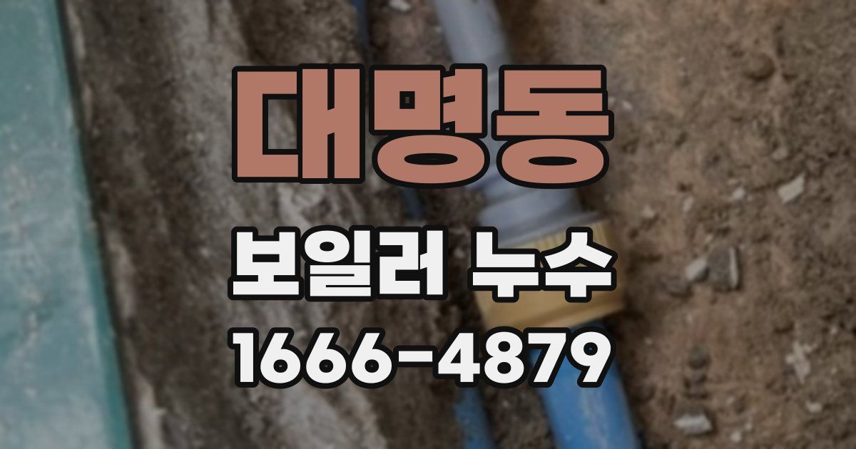 대명동 보일러 누수