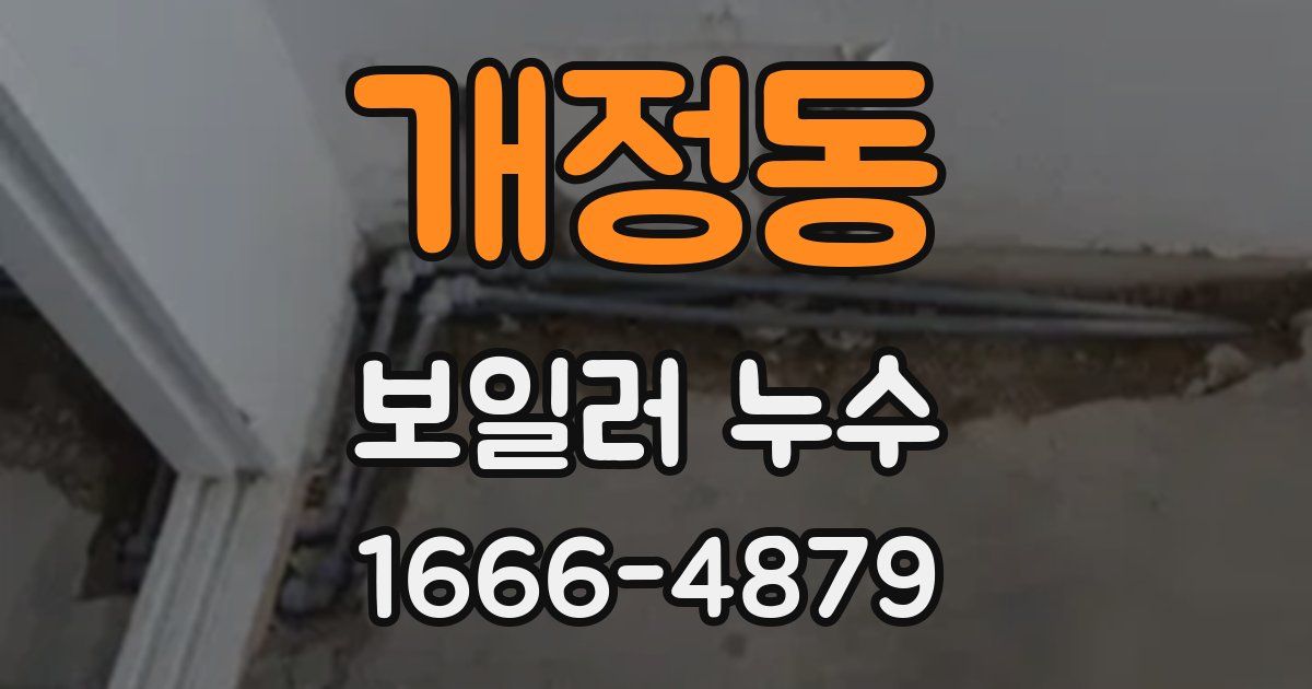 개정동 보일러 누수