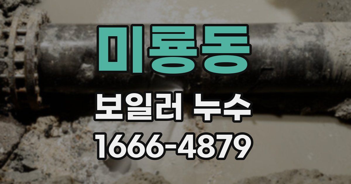 미룡동 보일러 누수