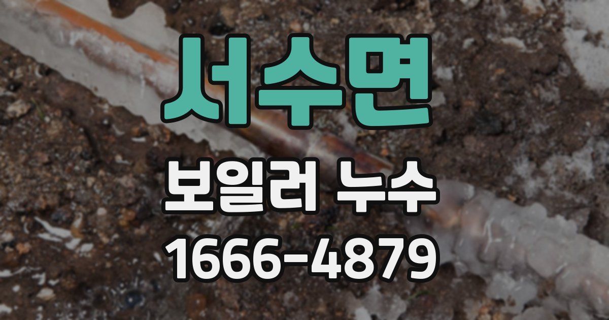 서수면 보일러 누수