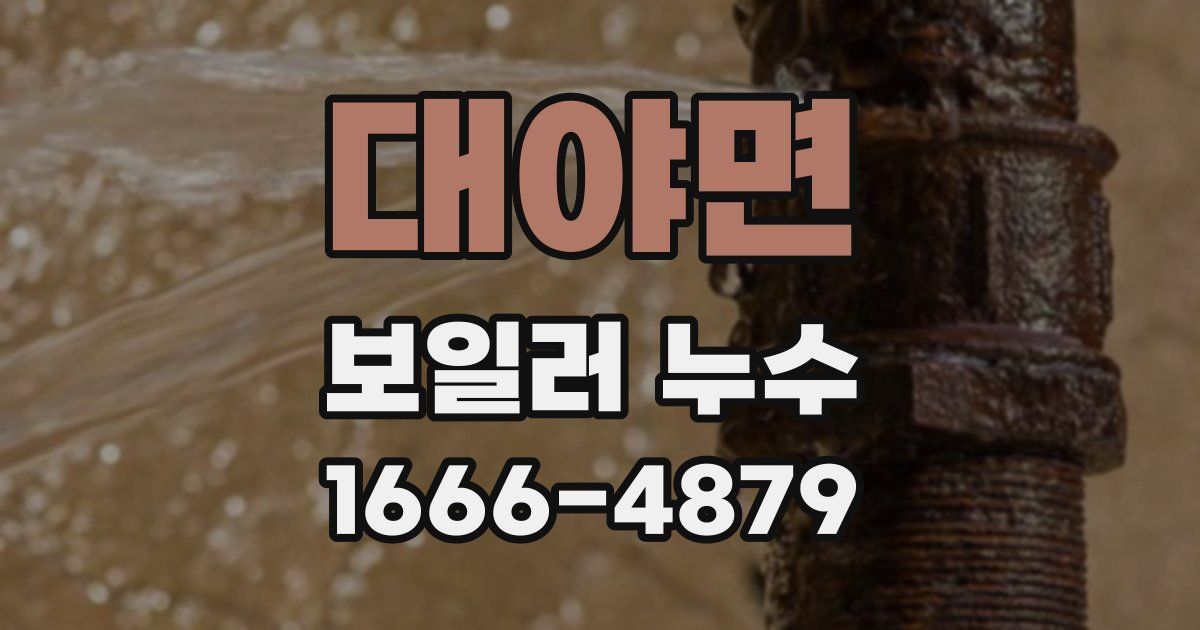 대야면 보일러 누수