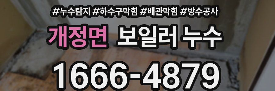 개정면 보일러 누수