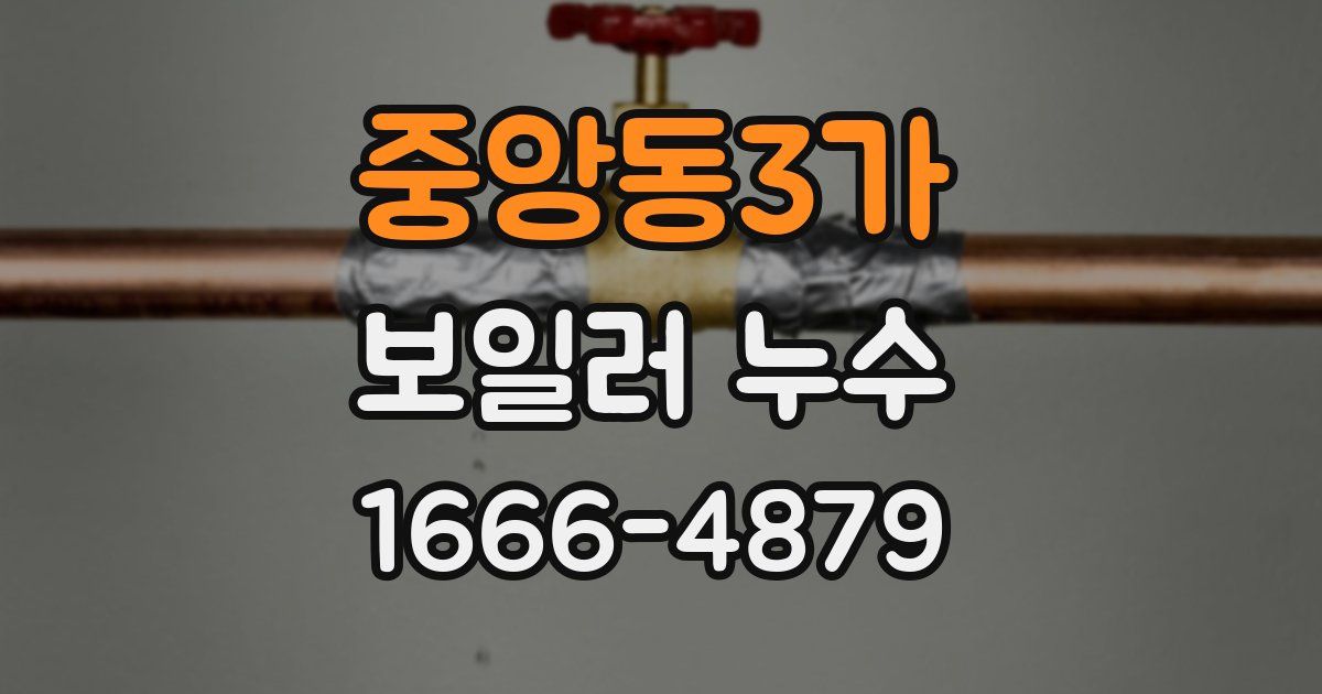 중앙동3가 보일러 누수