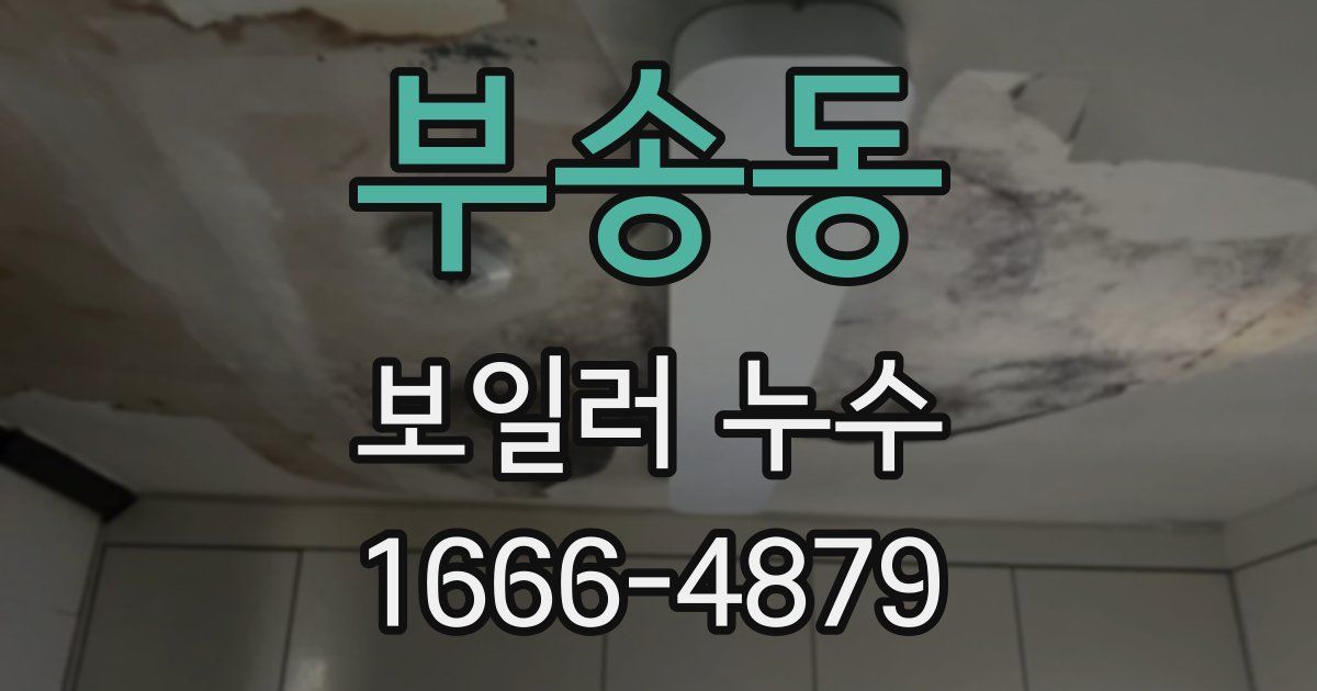 부송동 보일러 누수