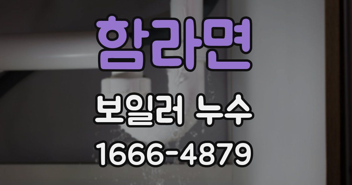 함라면 보일러 누수