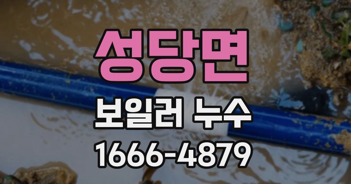 성당면 보일러 누수