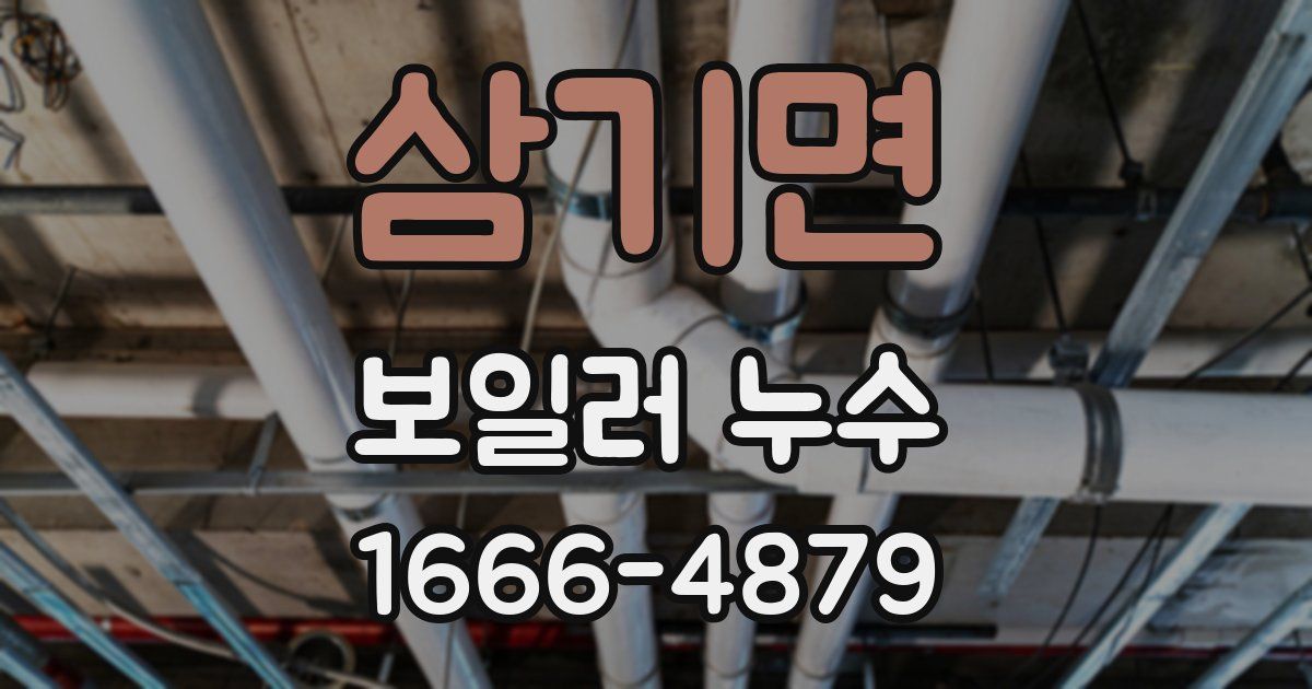 삼기면 보일러 누수