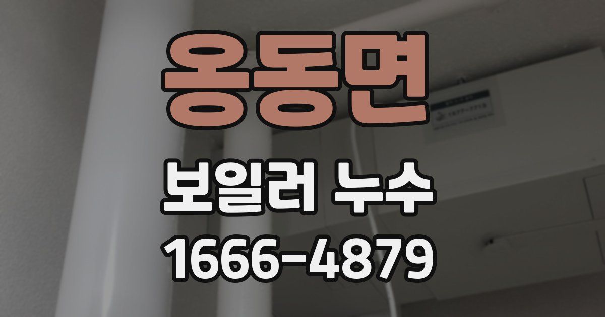 옹동면 보일러 누수