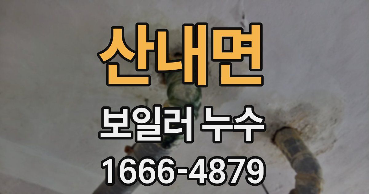 산내면 보일러 누수