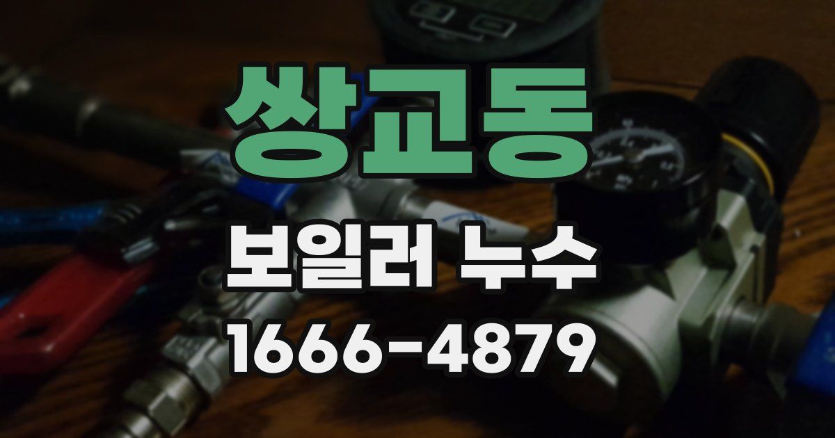 쌍교동 보일러 누수