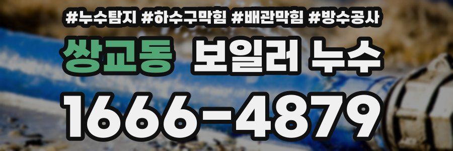 쌍교동 보일러 누수