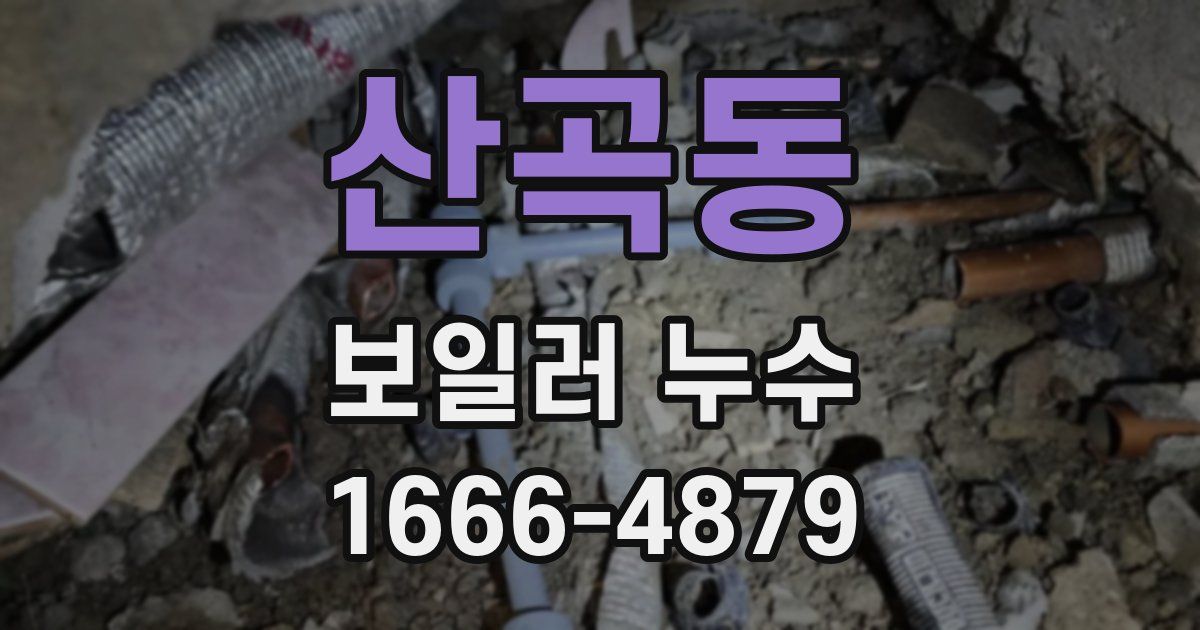 산곡동 보일러 누수
