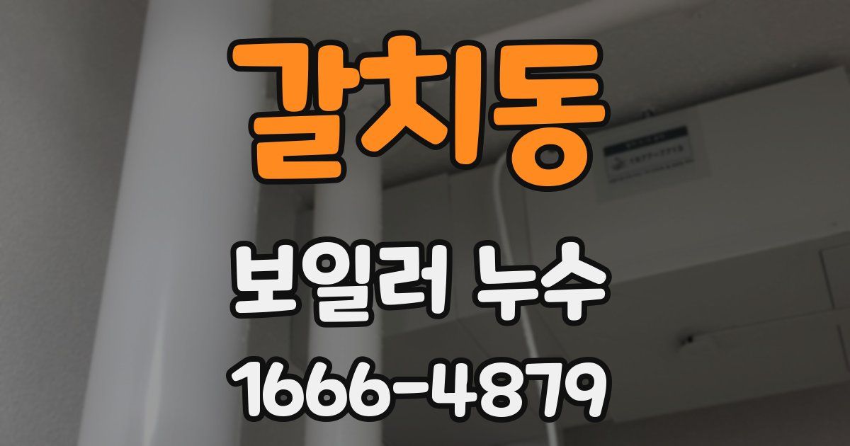 갈치동 보일러 누수