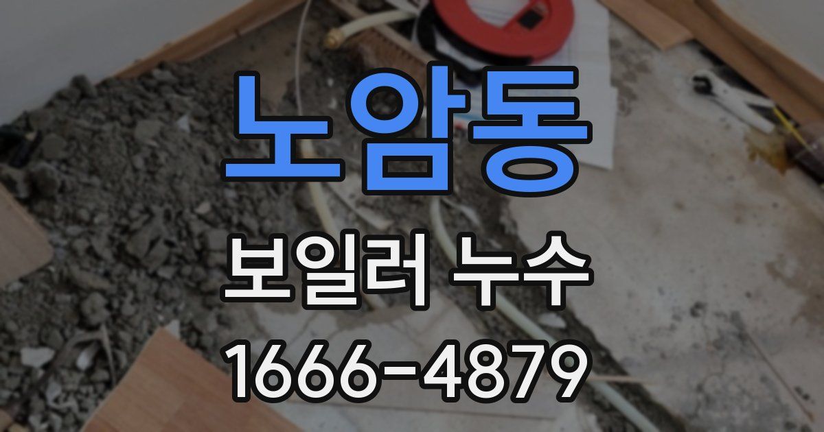 노암동 보일러 누수