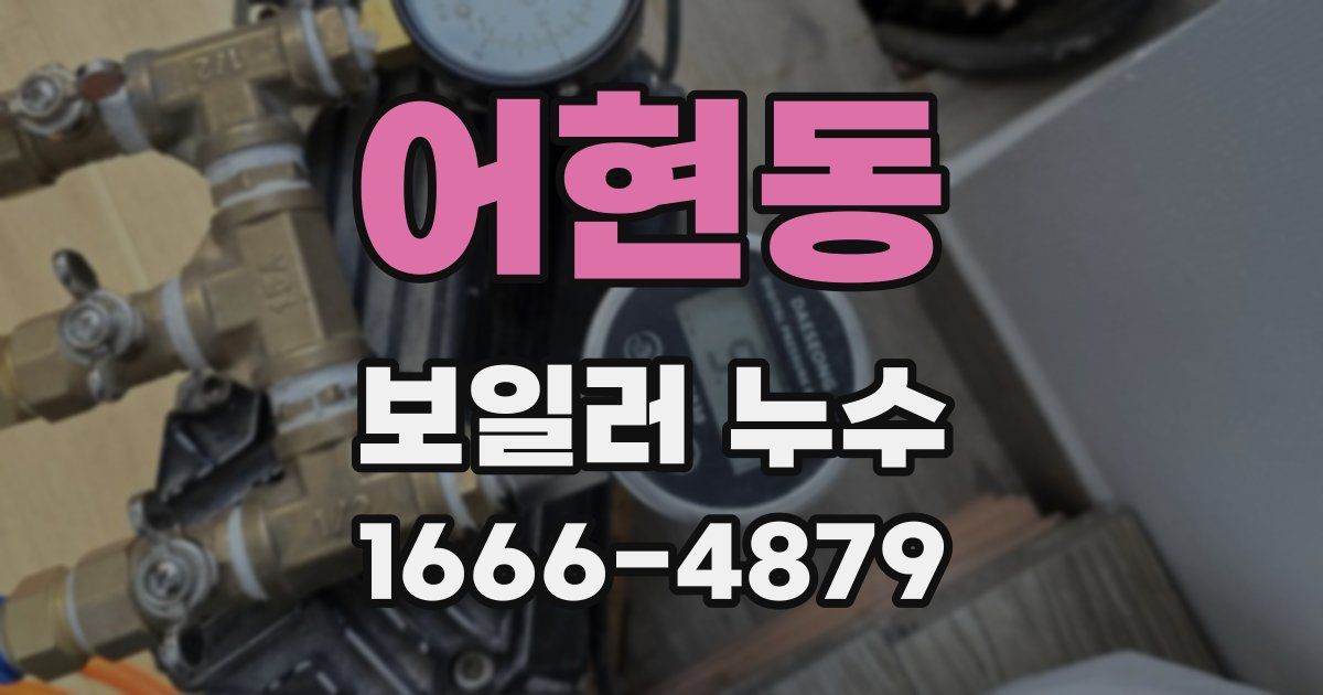어현동 보일러 누수