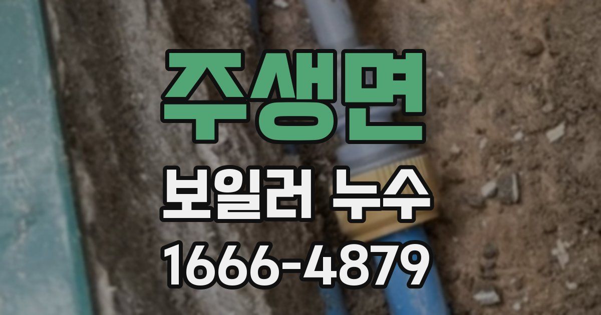주생면 보일러 누수