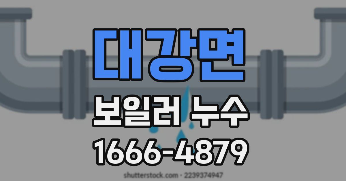 대강면 보일러 누수